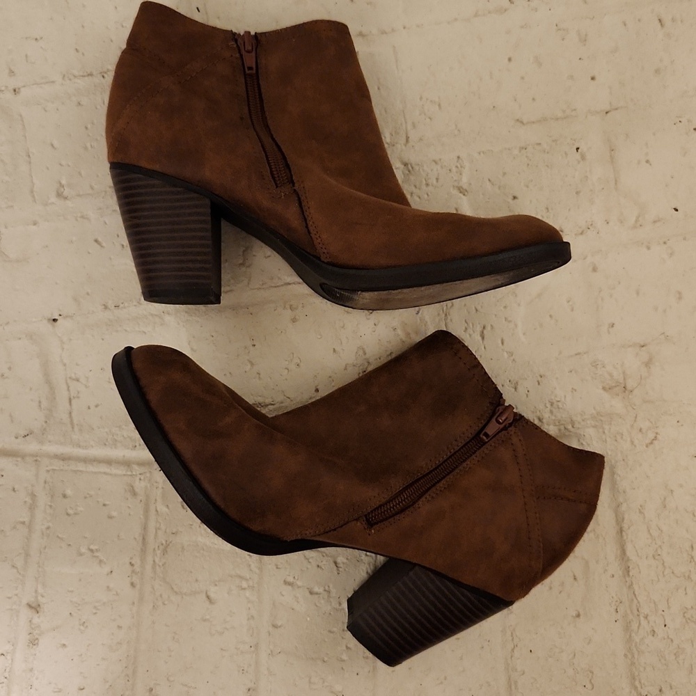 Rampage Brown Suede Ankle Boots
